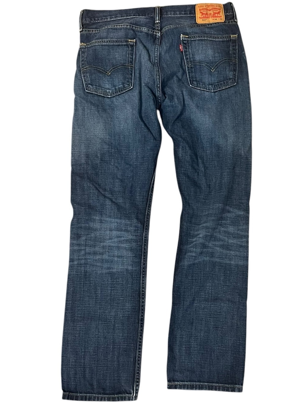 Men's Levi's Blue 513 Straight Jeans Waist 34x32 - Picture 2 of 7